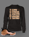 Long Sleeve T shirt To Match Air Foamposite One Dirty Copper - Just Sneaker Tees - 1