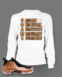 Long Sleeve T shirt To Match Air Foamposite One Dirty Copper - Just Sneaker Tees - 2