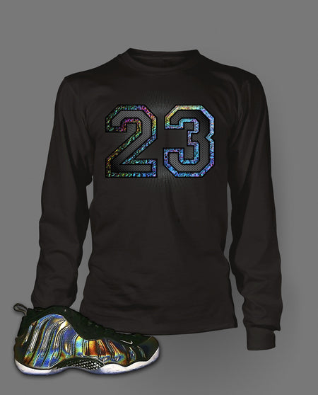 Long Sleeve Graphic T Shirt To Match Flex Olive Foamposite Shoe