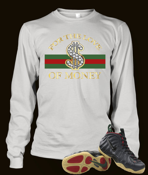 Long Sleeve T Shirt To Match Gucci Black Foamposite Shoe - Just Sneaker Tees - 2
