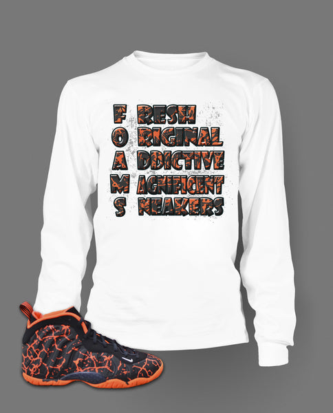 Long Sleeve T Shirt To Match Magma Foamposite Shoe - Just Sneaker Tees - 2