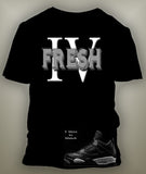 Custom Tee To Match Retro Air Jordan 4 Oreo Shoe