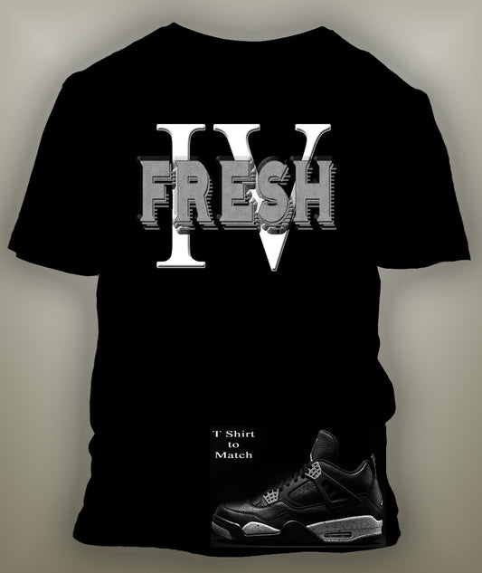 T Shirt To Match Retro Air Jordan 4 Shoe Oreo Custom Fresh Tee - Just Sneaker Tees