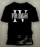T Shirt To Match Retro Air Jordan 4 Shoe Oreo Custom Fresh Tee - Just Sneaker Tees