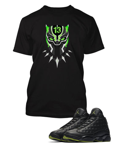 Panther Graphic T Shirt to Match Retro Air Jordan 13 High Altitude Shoe