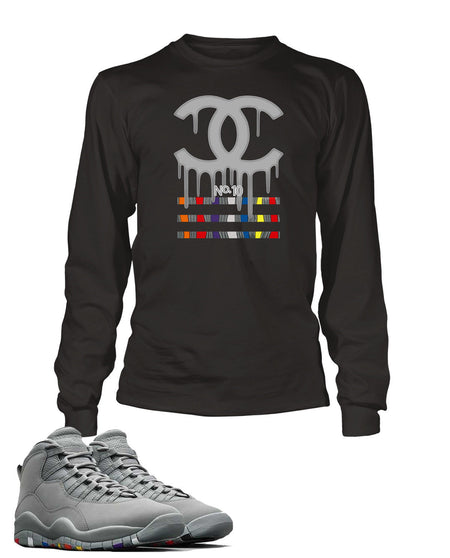 Graphic T Shirt To Match Retro Air Jordan 10 Chicago Shoe