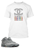 Drippin GG Graphic T Shirt to Match Air Jordan 10 Retro Gray Shoe