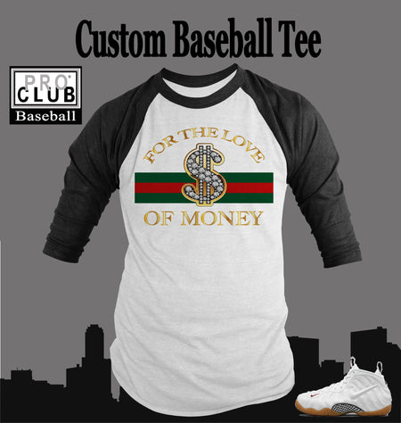 Baseball T Shirt To Match Pure Platinum Yeezy Foamposite Shoe