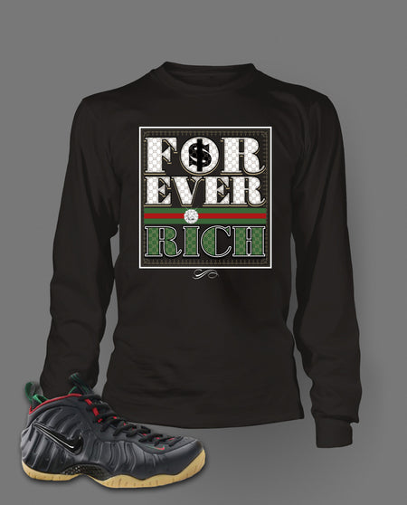 Long Sleeve Graphic T Shirt To Match Gucci Black Foamposite Shoe