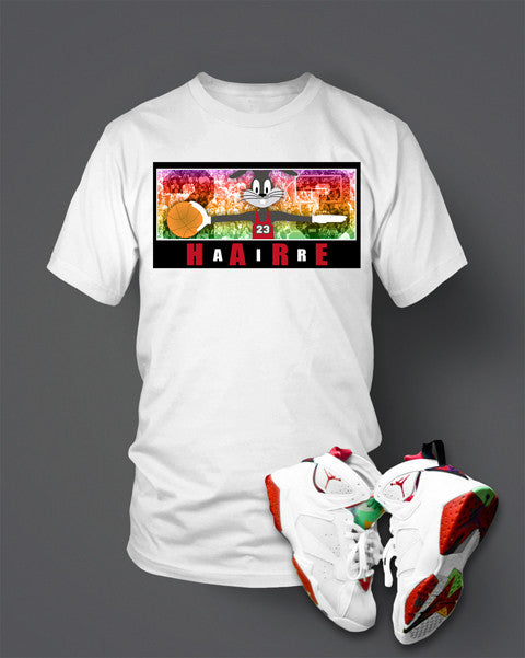 Jordan 7 Hare Air Shirt  White