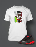 Graphic Bart Tee Shirt to Match Retro Air Jordan 13 Bred Shoe