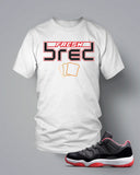 T Shirt To Match Retro Air Jordan 11 Low Top Shoe Fresh Bred - Just Sneaker Tees - 2