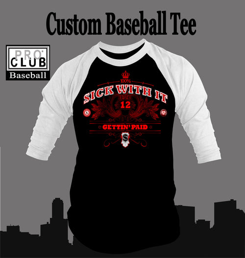 Baseball T Shirt To Match Air Jordan 12 Flu Game Shoe - Just Sneaker Tees - 1