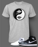 T Shirt To Match Retro Air Jordan 1 Shoe Ying Yang - Just Sneaker Tees - 2
