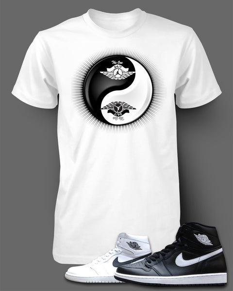 T Shirt To Match Retro Air Jordan 1 Shoe Ying Yang - Just Sneaker Tees - 3