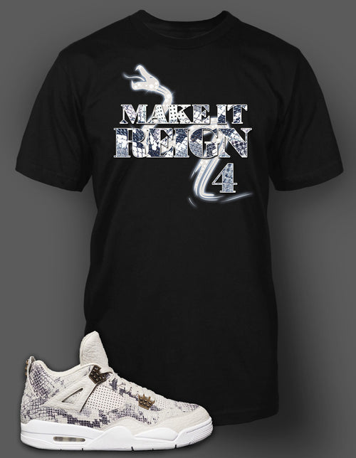 T Shirt To Match Retro Air Jordan 4 Snake Skin Shoe - Just Sneaker Tees - 2