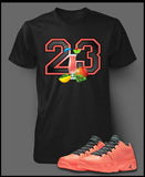 Custom T Shirt To Match Air Jordan 9 Mango Shoe - Just Sneaker Tees - 1