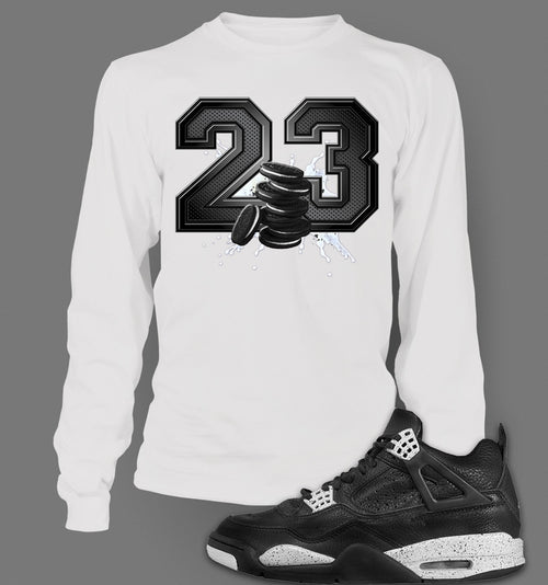 Long Sleeve Custom T-shirt To Match Retro Air Jordan 4 Oreo - Just Sneaker Tees - 2