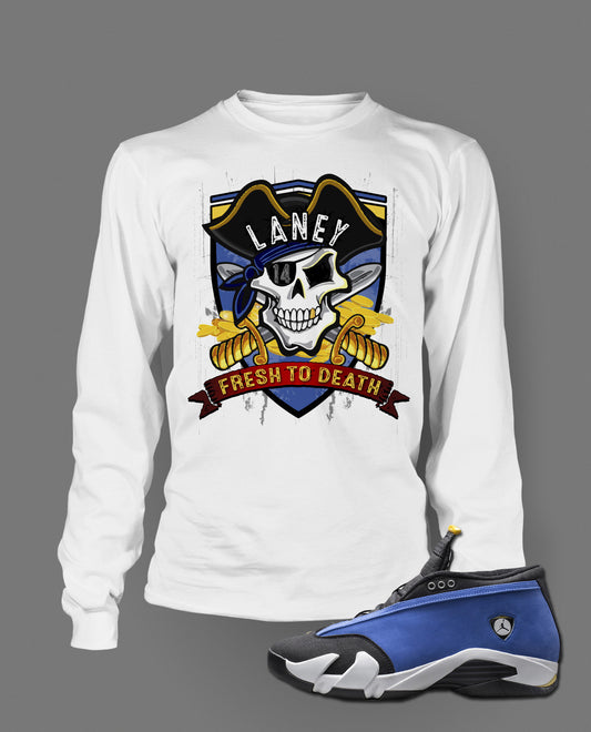 Long Sleeve Custom T-shirt To Match Retro Air Jordan 14 Low Laney - Just Sneaker Tees - 2