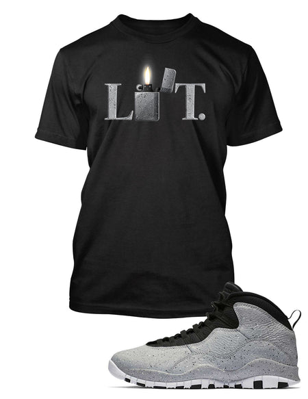 Black and White Drippin GG Graphic T Shirt to Match Retro Air Jordan 10 Shoe