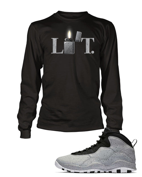 New Lit Graphic T Shirt to Match Retro Air Jordan 10 Light Smoke Shoe