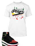 MVP Graphic T Shirt to Match Retro Air Jordan 1 High Flynit BHM Shoe