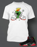 Jordan 7 Marvin the Martian Shirt - 7 Smash Up- White
