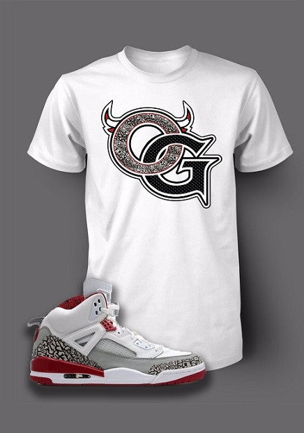 Graphic OG T Shirt To Match Retro Air Jordan 5 Spizike White Cement Shoe