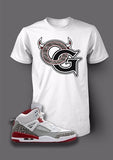 Graphic OG T Shirt To Match Retro Air Jordan 5 Spizike White Cement Shoe