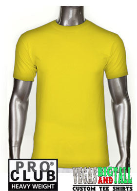 Orange Short Sleeve Crew Neck Pro Club Heavyweight T Shirt