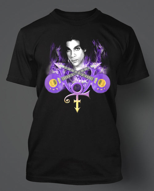 Prince Vintage 80s Purple Rain Prince T Shirt Retro Rock Guitar Tour Band Tee - Just Sneaker Tees - 2