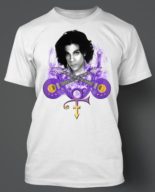 Prince Vintage 80s Purple Rain Prince T Shirt Retro Rock Guitar Tour Band Tee - Just Sneaker Tees - 1
