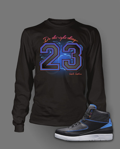 Long Sleeve T Shirt To Match Air Jordan 2 Radio Raheem Shoe - Just Sneaker Tees - 1