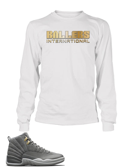 Baller International Graphic T Shirt to Match Retro Air Jordan 12 Shoe