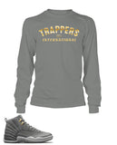 Trappers Graphic T Shirt to Match Retro Air Jordan 12 Cool Grey Shoe