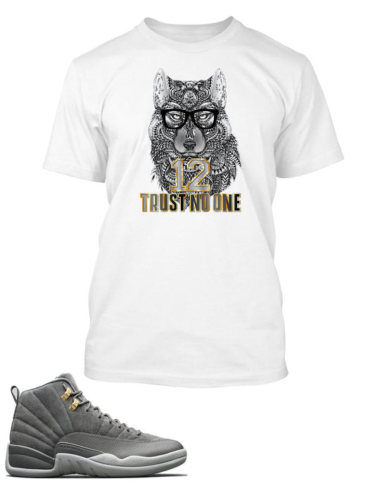 New Wolf, Trust No One Graphic T Shirt to Match Retro Air Jordan 12 Shoe