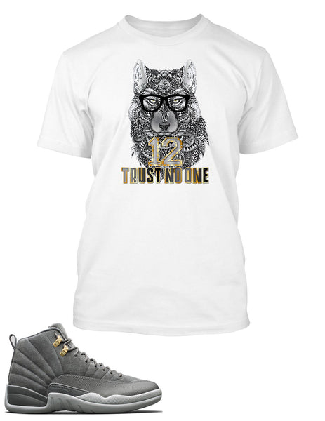 New Wolf, Trust No One Graphic T Shirt to Match Retro Air Jordan 12 Shoe