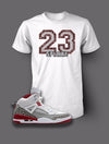 T Shirt To Match Retro Air Jordan Spizike White Cement Shoe