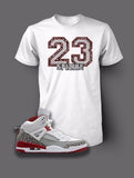 T Shirt To Match Retro Air Jordan Spizike White Cement Shoe