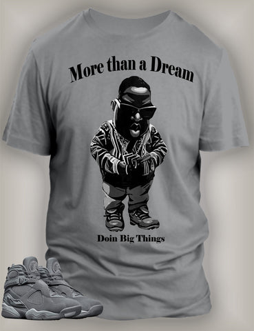 Graphic T Shirt to Match Retro Air Jordan 8 Cool Grey Shoe