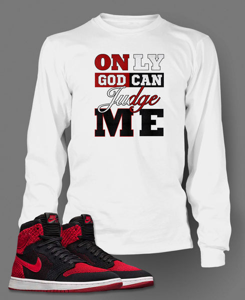 Long Sleeve 2 Pac Graphic T-Shirt To Match Retro Air Jordan 1 Flynit Shoe