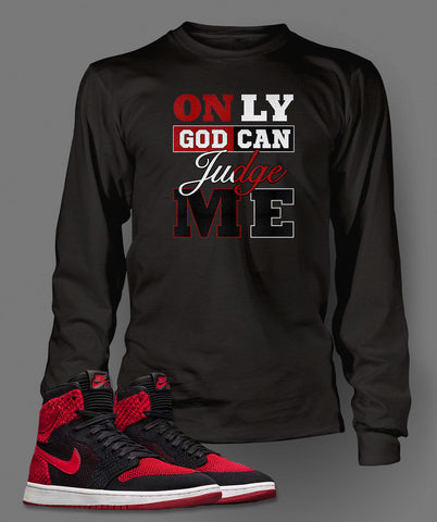 Long Sleeve 2 Pac Graphic T-Shirt To Match Retro Air Jordan 1 Flynit Shoe