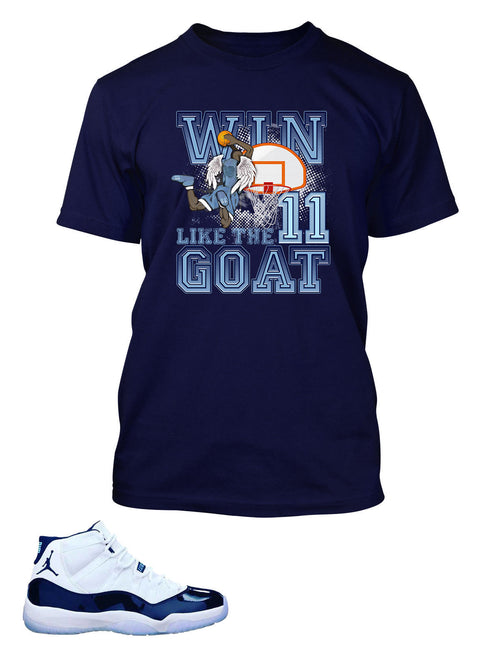 New Win Like A Goat T Shirt to Match Retro Air Jordan 11 Shoe