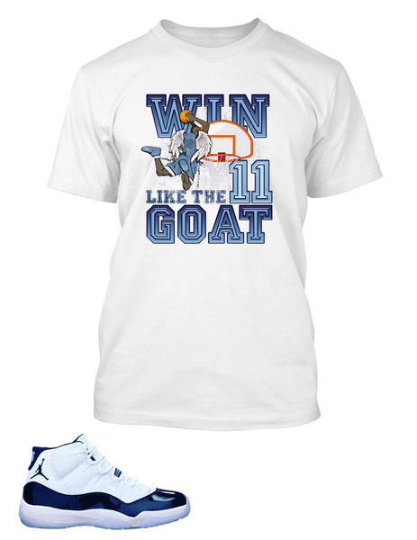 New Win Like A Goat T Shirt to Match Retro Air Jordan 11 Shoe