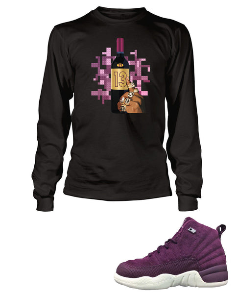 Graphic T Shirt to Match Retro Air Jordan 12 Bordeaux Shoe