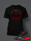 Graphic T Shirt to Match Retro Air Jordan 13 Bred Shoe