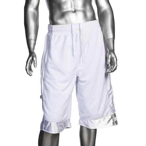 Mens Pro Club Mesh Jersey Basketball Shorts Small to 7XL White - Just Sneaker Tees - 1