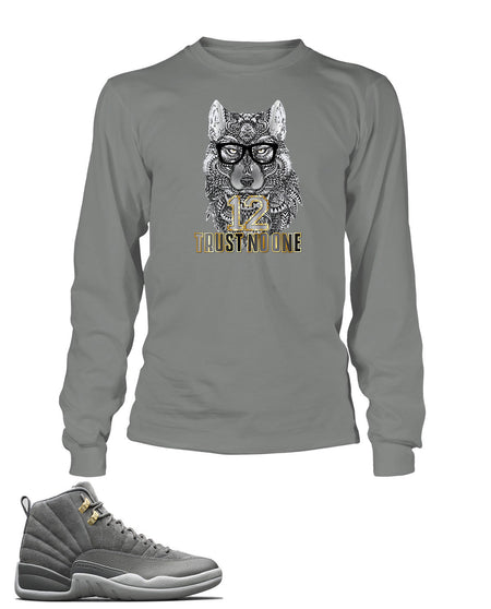 New Wolf, Trust No One Graphic T Shirt to Match Retro Air Jordan 12 Shoe