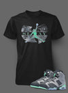 T Shirt To Match Retro Air Jordan 6 Green Glow Shoe - Just Sneaker Tees - 2