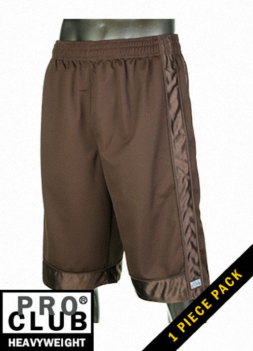 Pro Club MEN'S HEAVYWEIGHT MESH SHORT Dark Brown